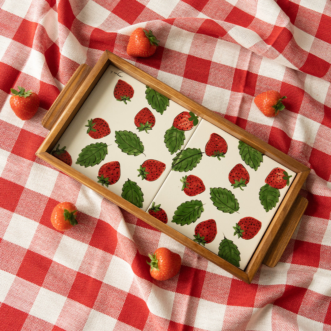 Strawberry Serving Tray (15x30cm)